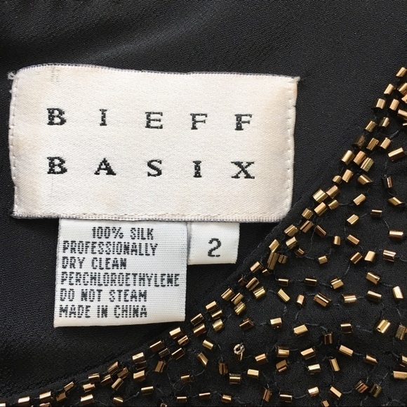 Bieff Basix little black dress Silk Beaded - Picture 7 of 7